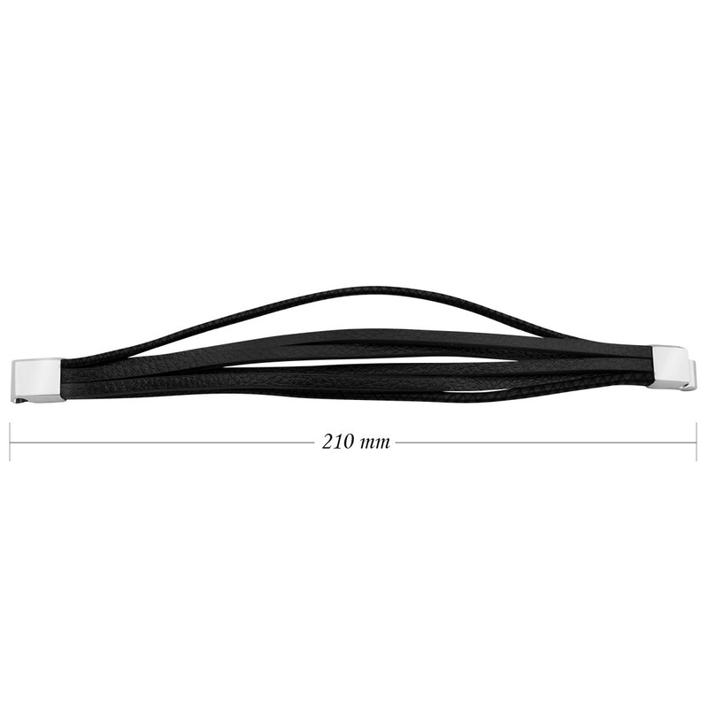 Bransoletka z eko skóry stal 316 L