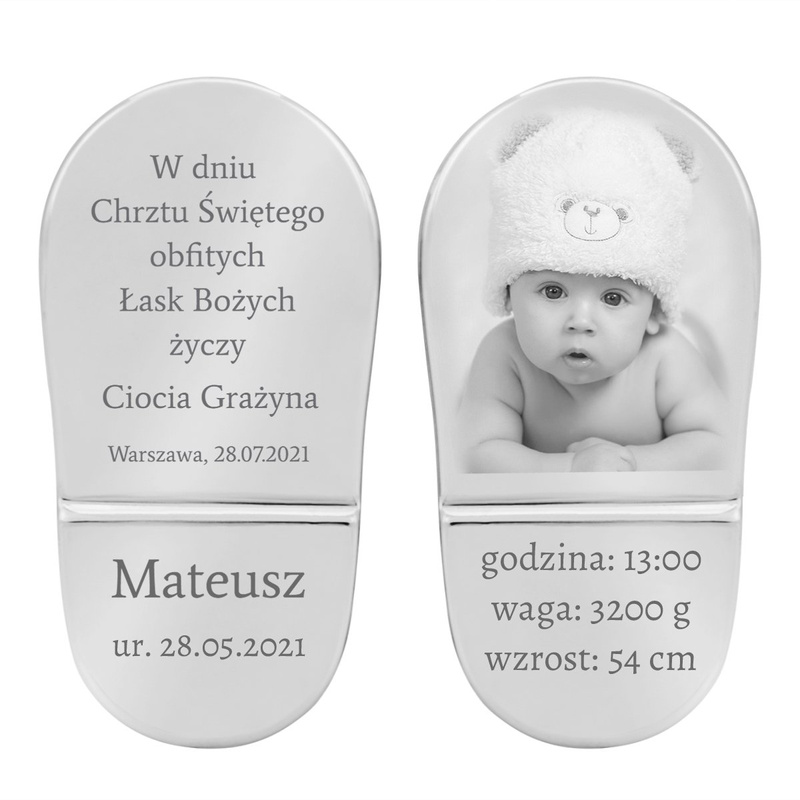 Buciki chrzest roczek Swarovski Błękitne
