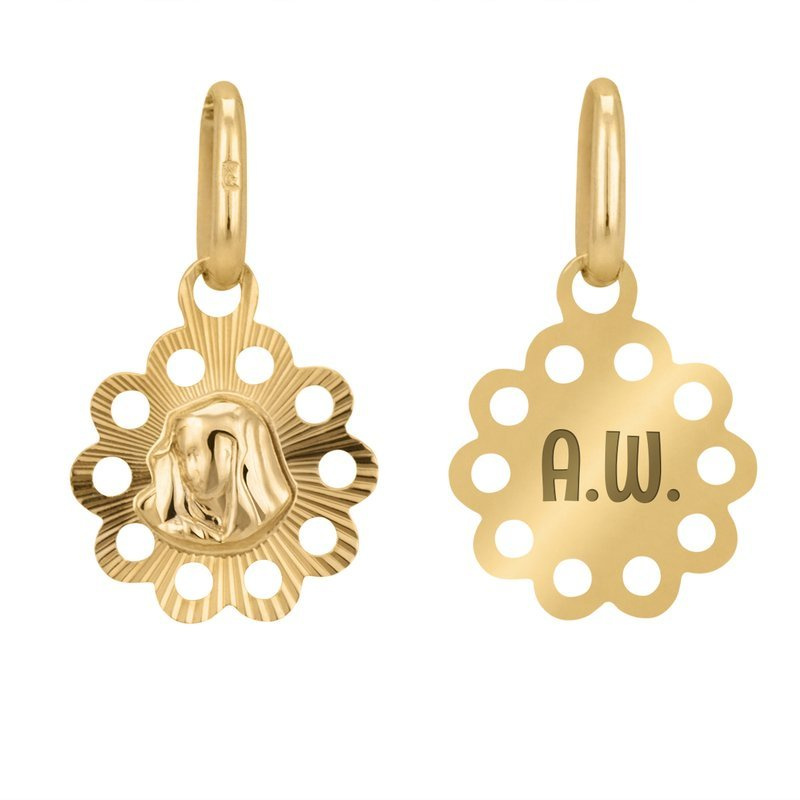 Złoty medalik pr. 585 Matka Boska