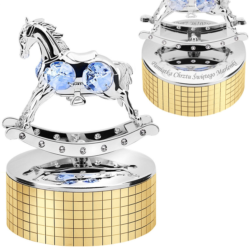 Pozytywka Konik na biegunach Swarovski