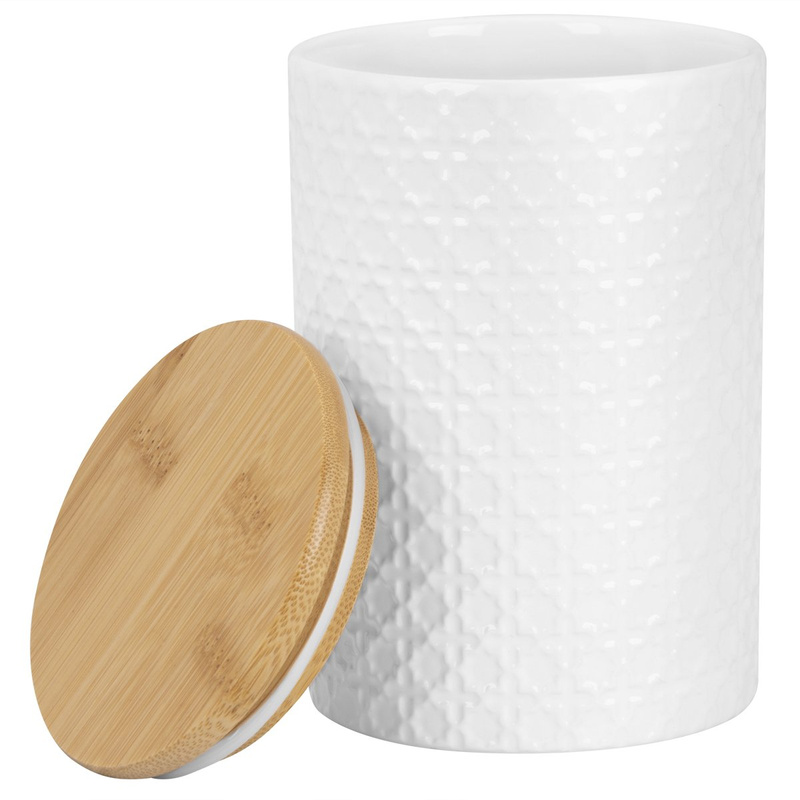 Pojemnik Ceramiczny Z Bambusowym Wiekiem