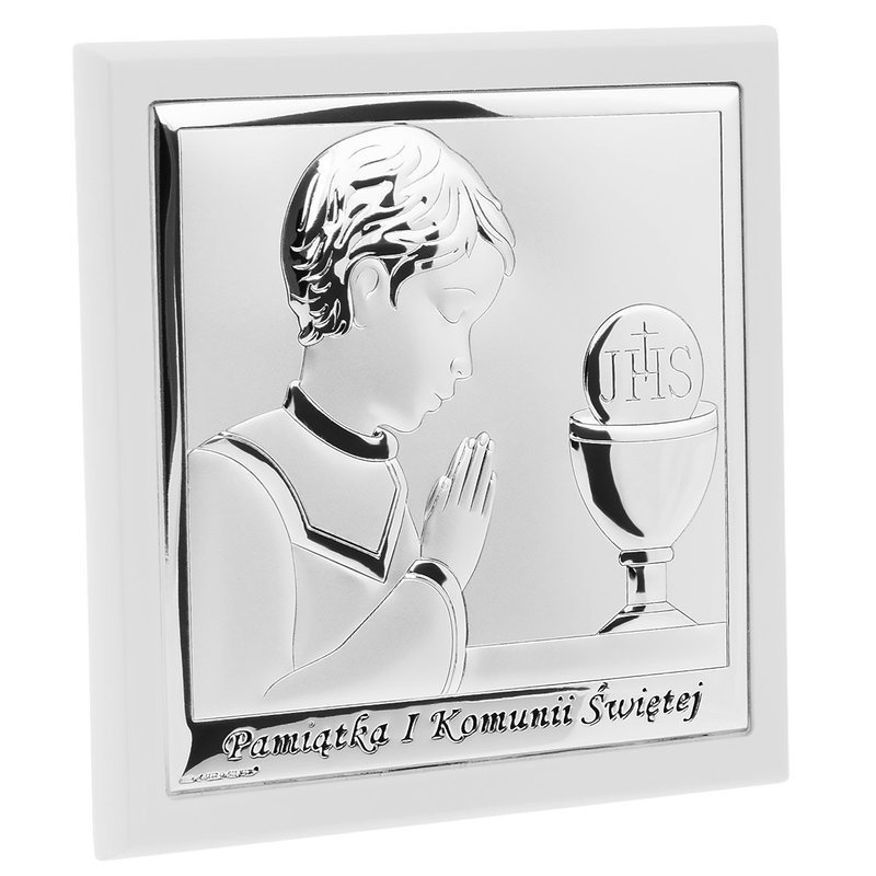 Obrazek Srebrny Białe Drewno Chłopiec 