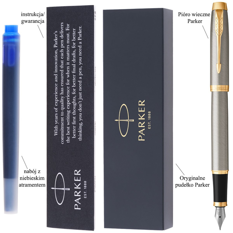 Parker IM BRUSHED Pióro wieczne Etui