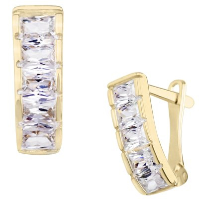 Złote kolczyki z cyrkoniami pr 333