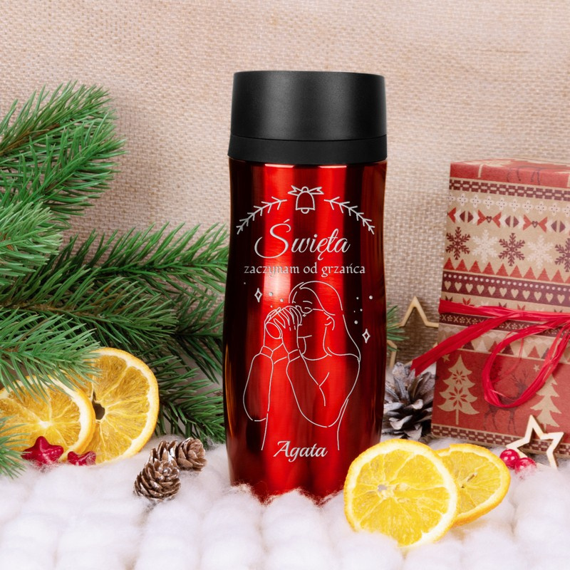 Kubek termiczny 350ml czerwony