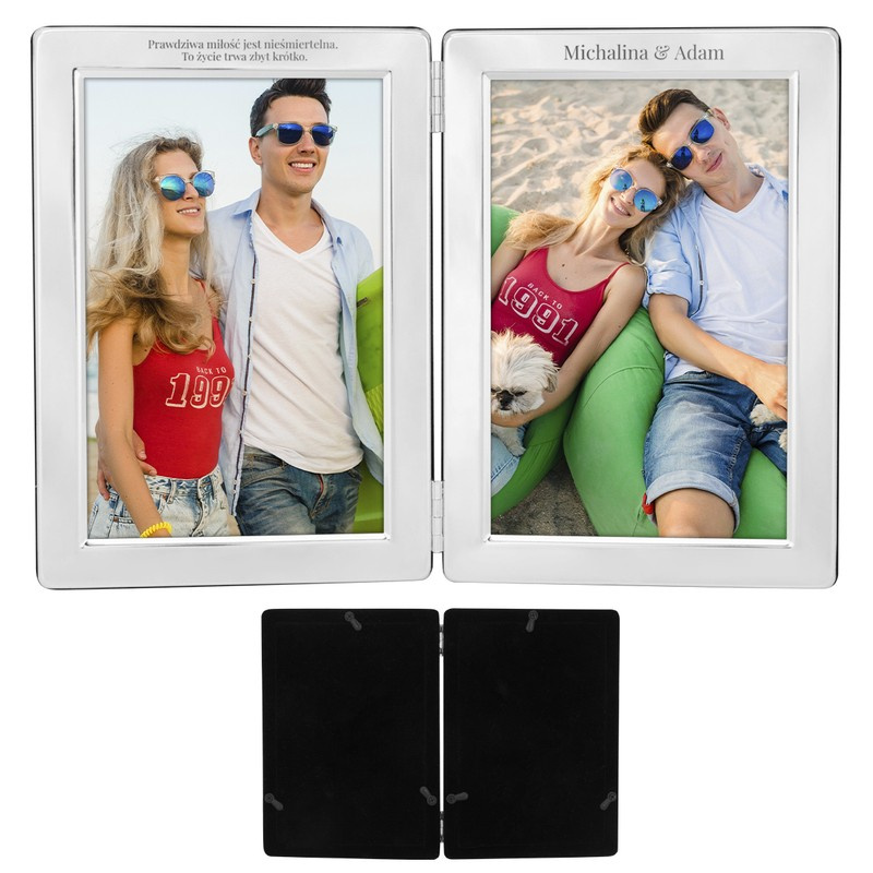 posrebrzana Ramka podwójna 