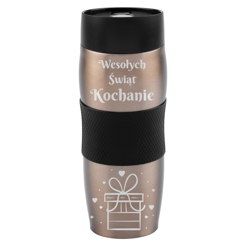 Kubek termiczny 350 ml Brązowy Metaliczny