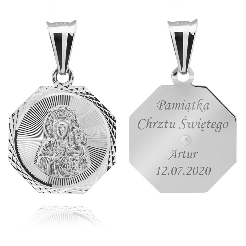 Srebrny medalik pr. 925 Matka Boska Częstochowska