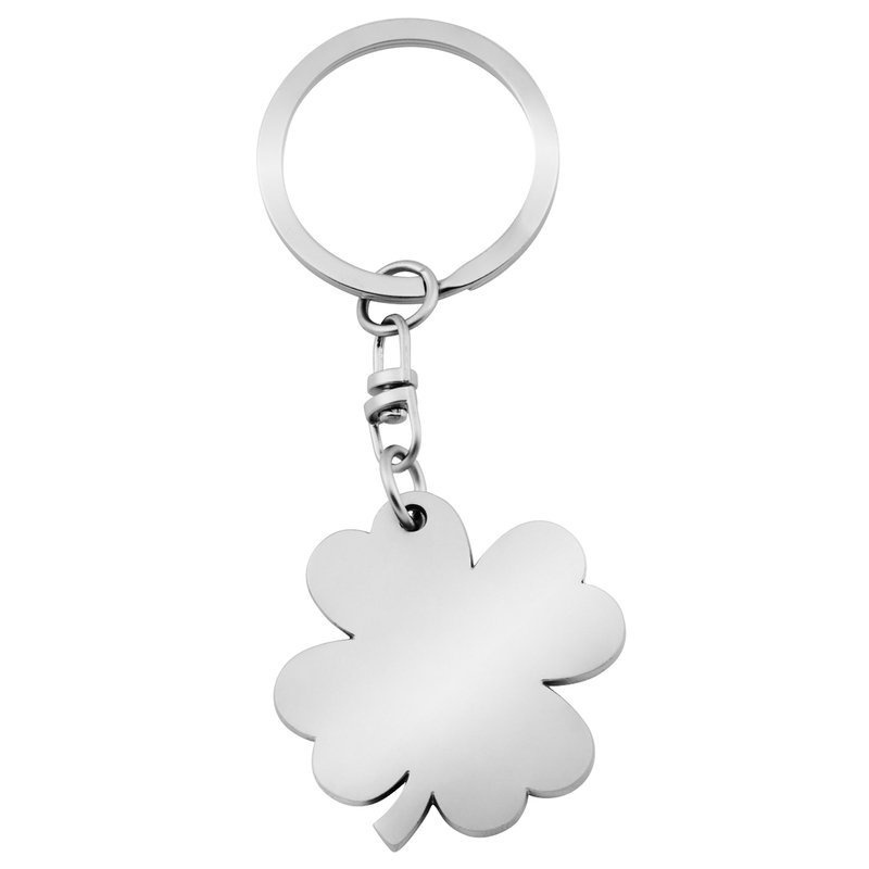 Matowy brelok koniczynka do kluczy 