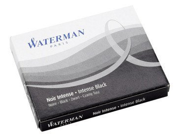 NABOJE DŁUGIE WATERMAN W PUDEŁKU  CZARNE 8x