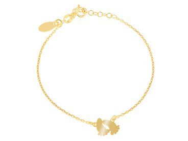 Bransoletka stópki pozłacana srebro 925 PREZENT