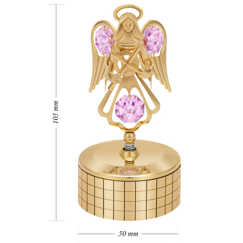 Pozytywka Pozłacany Anioł Swarovski
