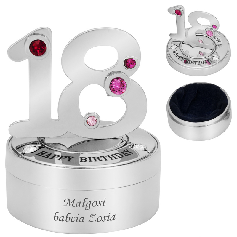 Szkatułka z kryształkami / Prezent na 18 urodziny dla dziewczyny