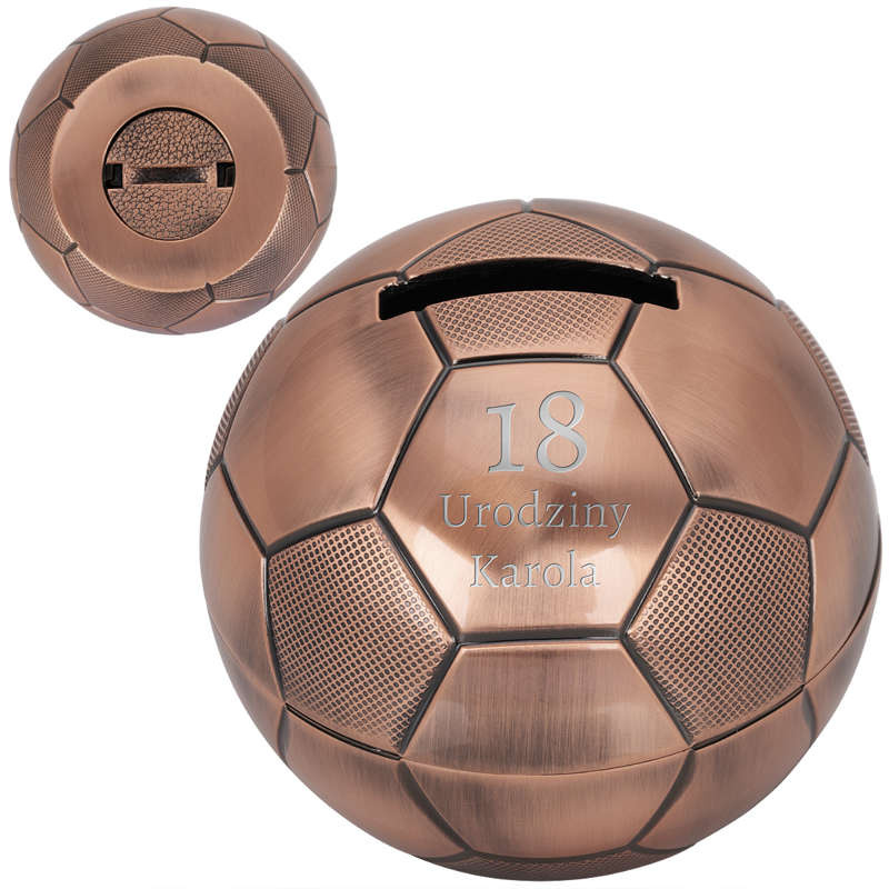 Skarbonka Piłka Nożna / Miedziana
