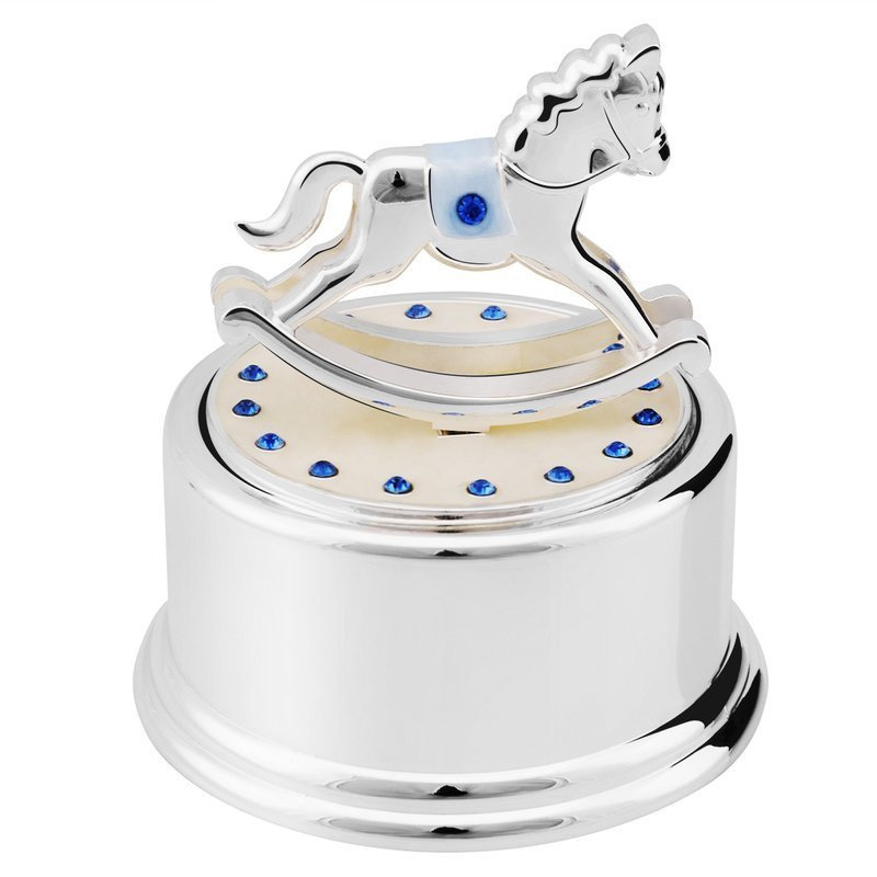 Pozytywka konik na biegunach błękitny