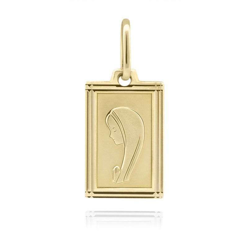 Złoty medalik z Matką Boską w ramce pr. 585