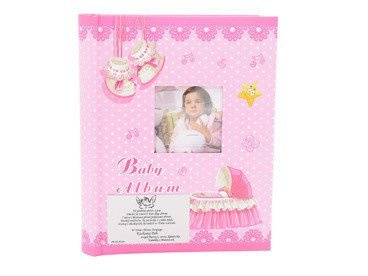 Album Zdjecia buciki wózek różowy 9 x 13