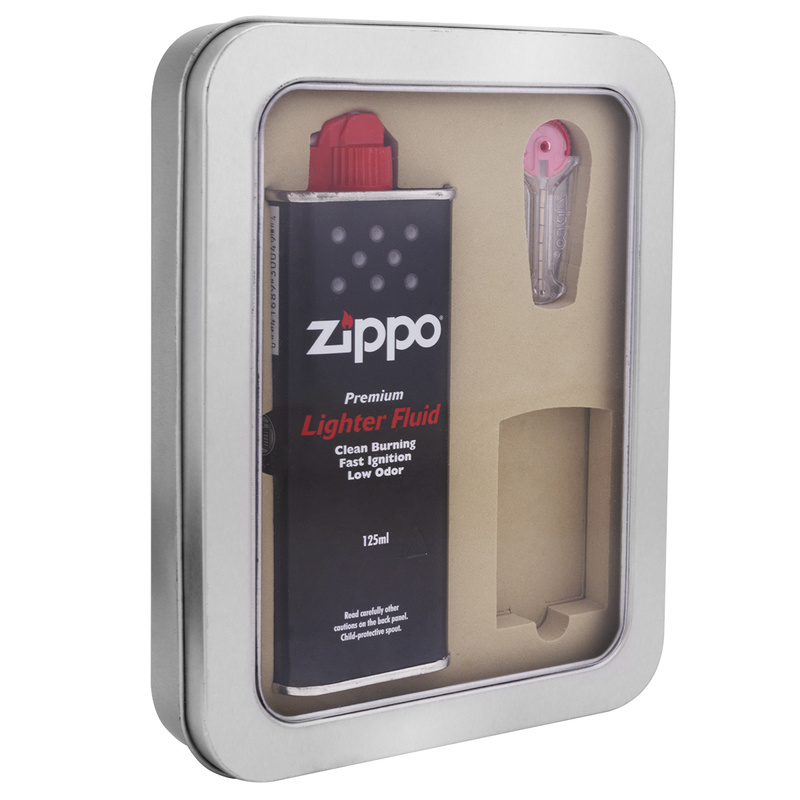 Pudełko do zapalniczki ZIPPO + Benzyna i Kamienie