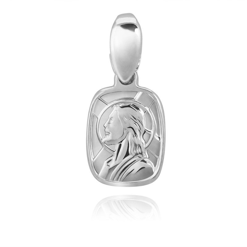 Srebrny Medalik Z Jezusem Na Chrzest I Komunię