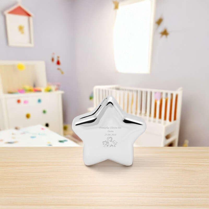 Posrebrzana Skarbonka Gwiazdka 