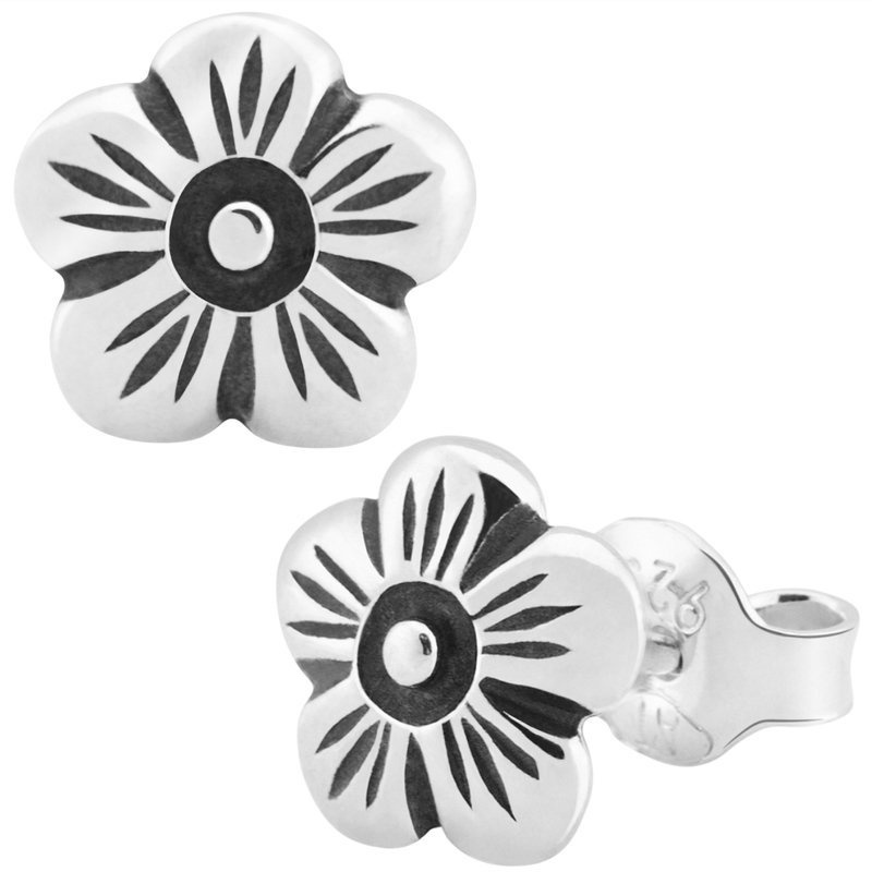 Srebrne kolczyki w kształcie kwiatków pr. 925