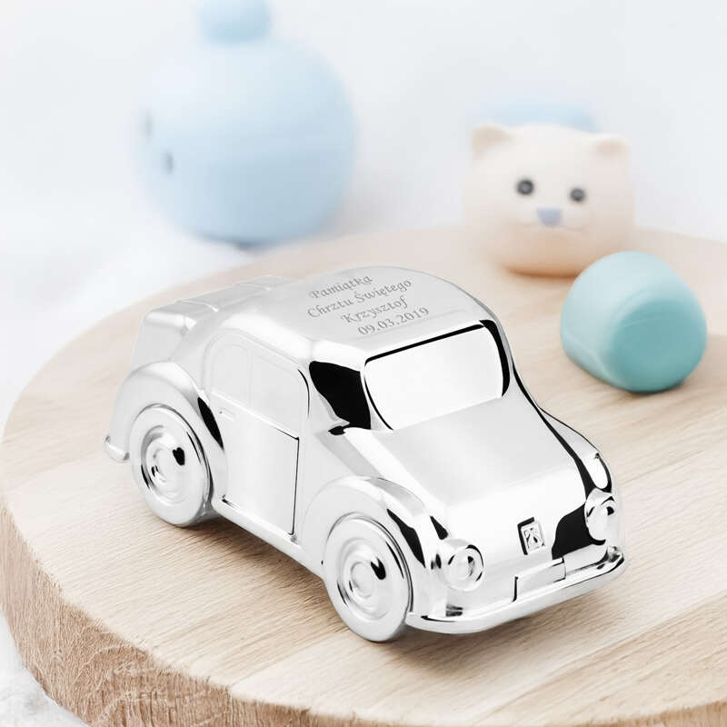 Posrebrzna Skarbonka Auto 