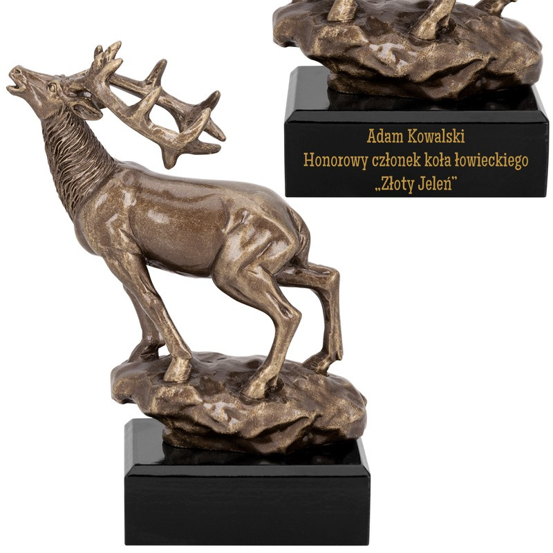 Statuetka z jeleniem.