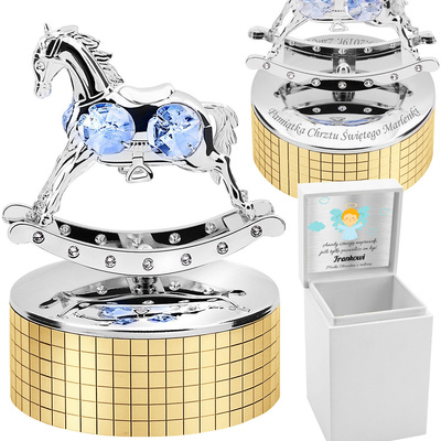 Pozytywka Konik na biegunach Swarovski 