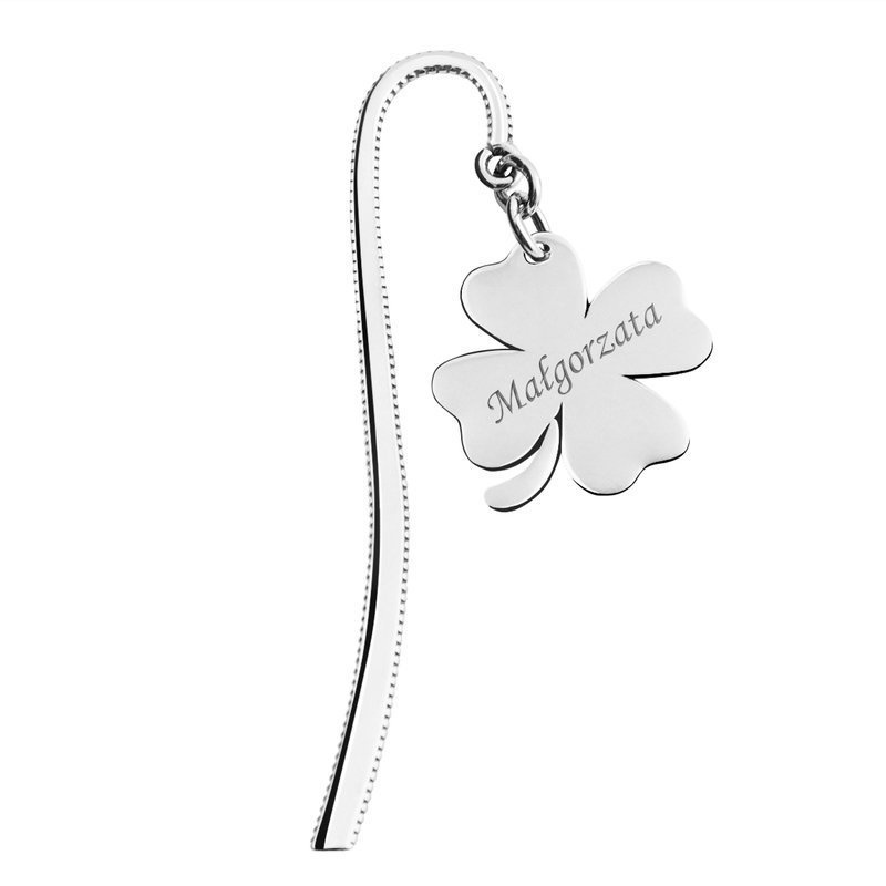 Srebrna zakładka do książki pr. 925 koniczynka 