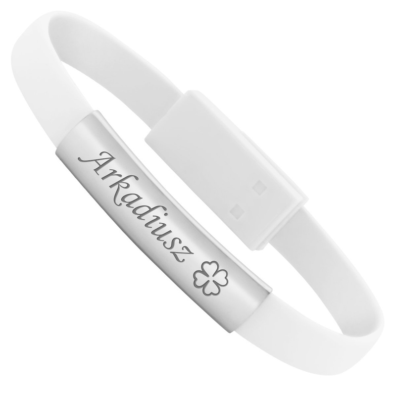 Bransoletka USB biała