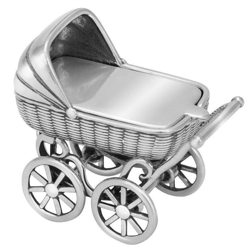 Srebrny wózek / pamiątka prezent na Chrzest / pr. 925