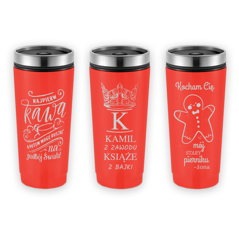 Kubek termiczny 350ml czerwony