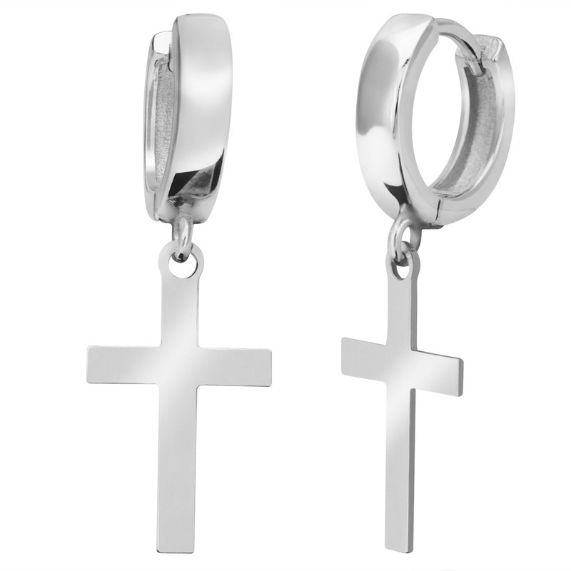 Srebrne kolczyki z krzyżykami / pr. 925