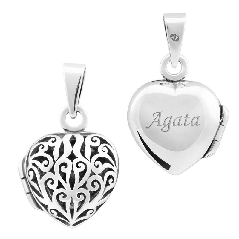 Naszyjnik Serce Sekretnik SREBRO 925