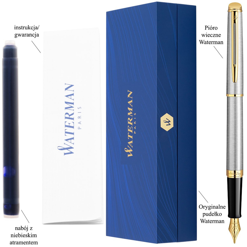 Pióro wieczne WATERMAN HEMISPHERE stalowy GT