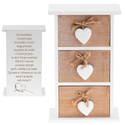 Prowansalska Szkatułka Retro 3 szuflady