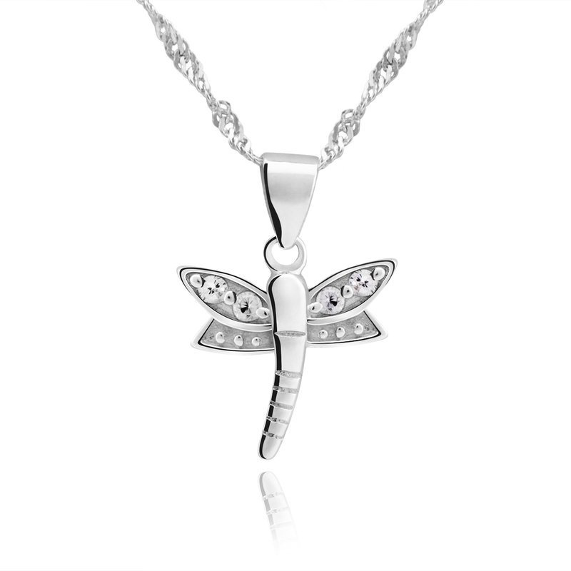 Srebrna zawieszka ważka z cyrkoniami  pr.925