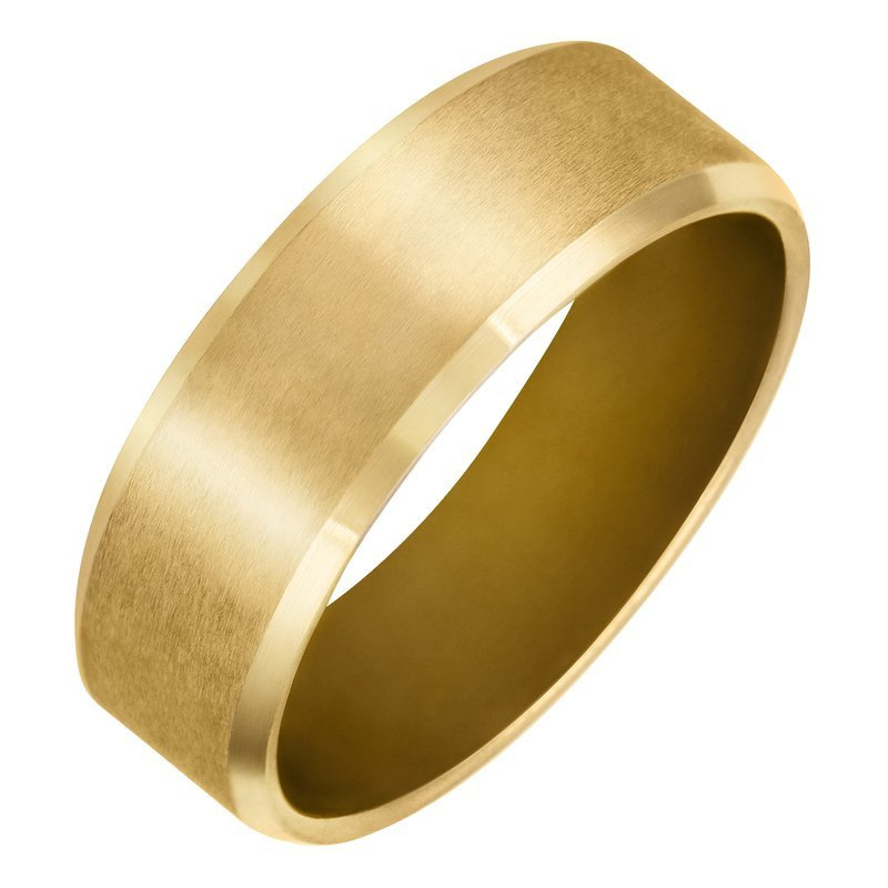 Obrączka stalowa kolor złoty