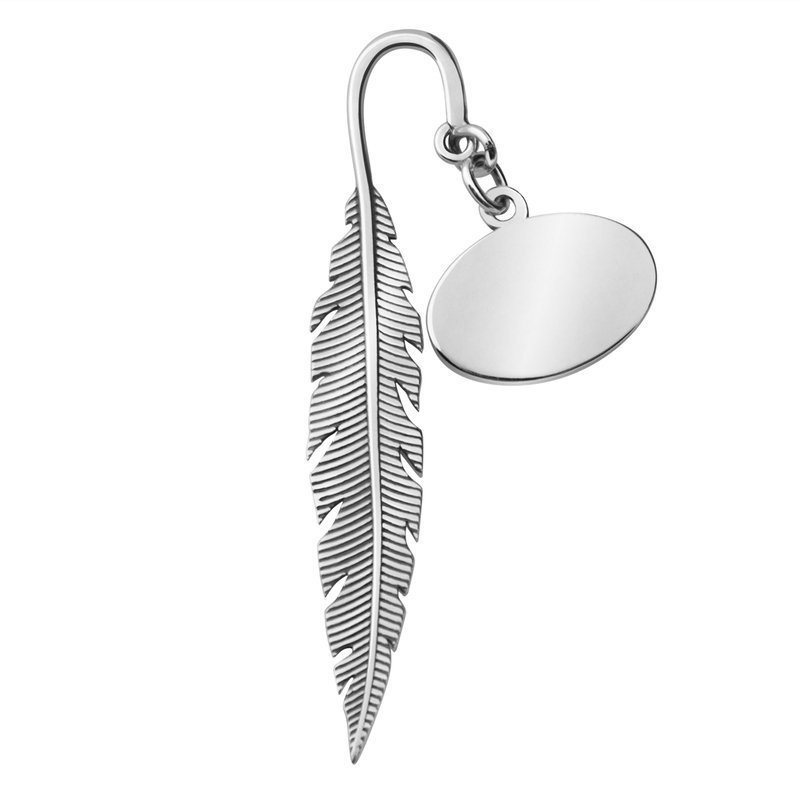 Srebrna zakładka do książki - piórko pr. 925