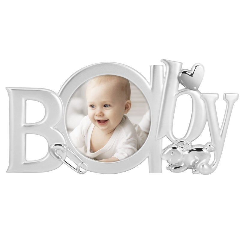 Ramka na zdjęcie dziecka, posrebrzana, na Prezent