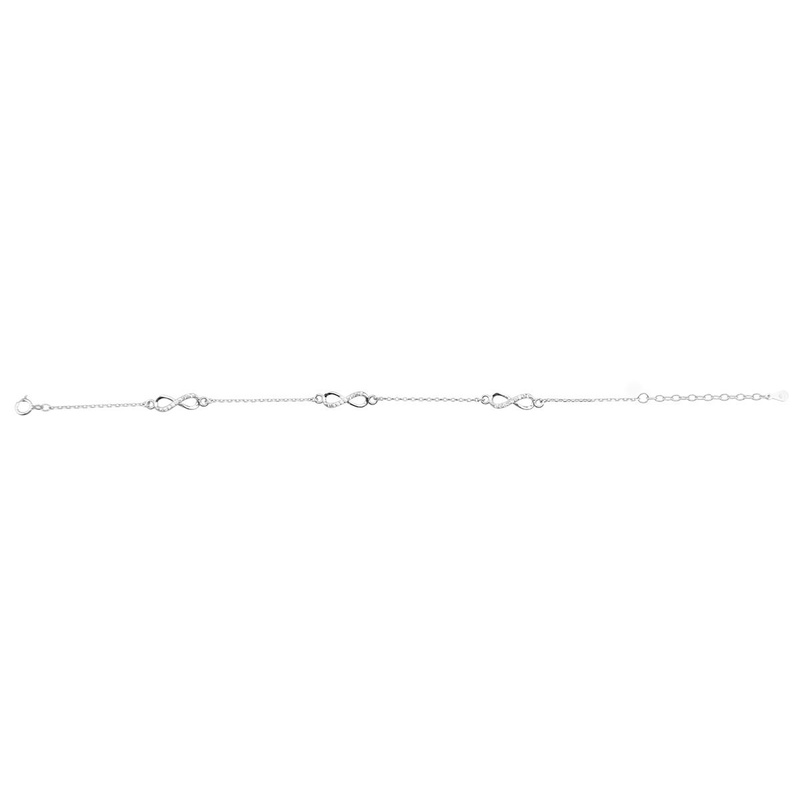 Bransoletka nieskończoność 17-20 cm Srebro 925