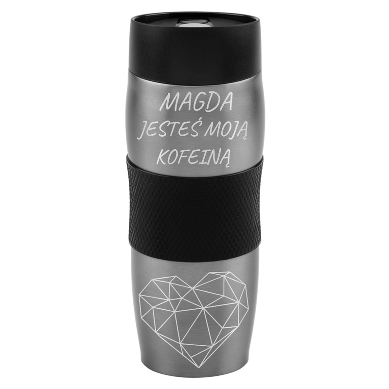 Kubek termiczny 350 ml Grafitowy Metaliczny