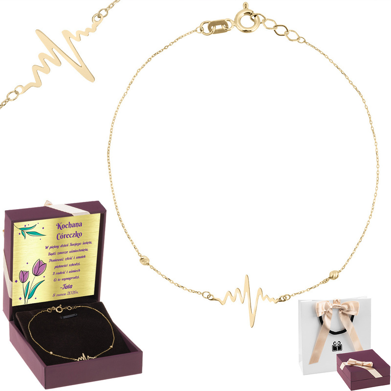 Złota Bransoletka / pr. 585 / Linia życia