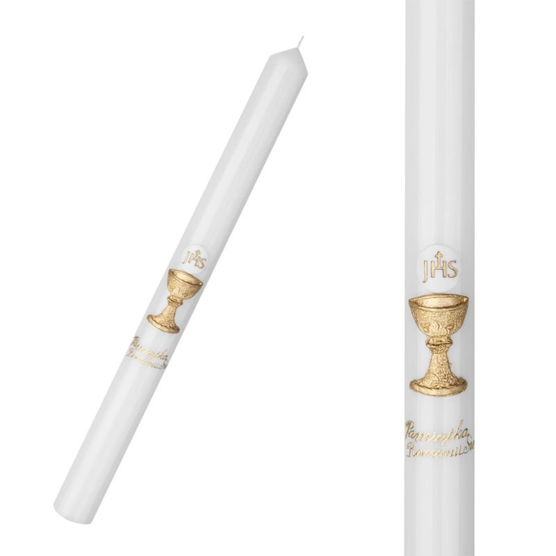 Świeca do I Komunii Św. Kielich złoty