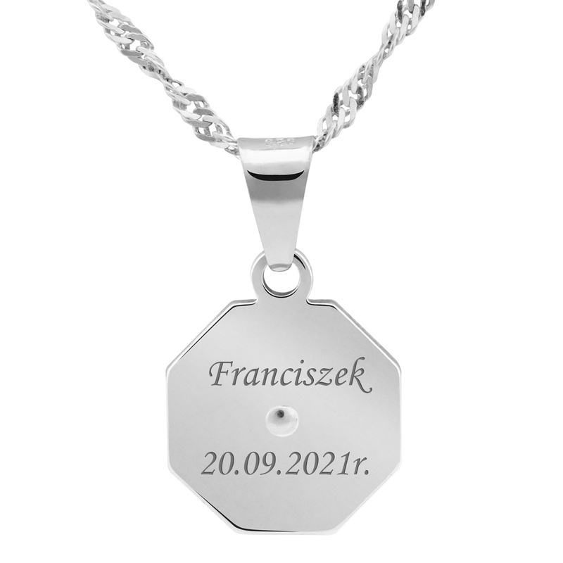 Srebrny medalik Matka Boska Częstochowska Pozłacana pr. 925