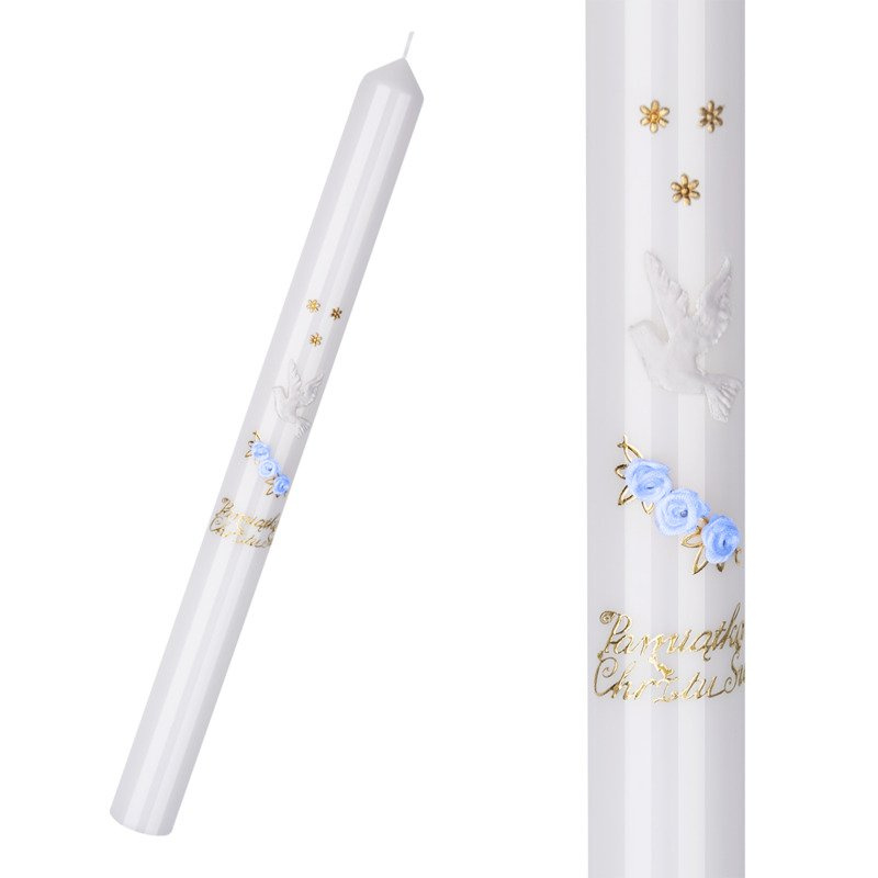 Świeca Gołąb do chrztu na chrzest dziecka chrzciny