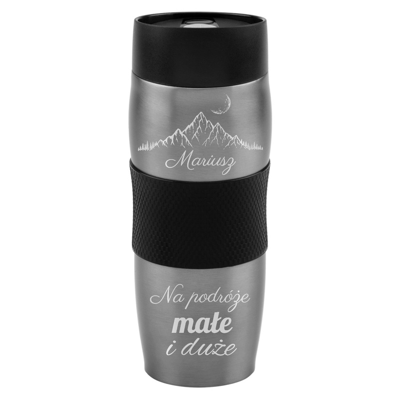 Kubek termiczny 350 ml Grafitowy Metaliczny