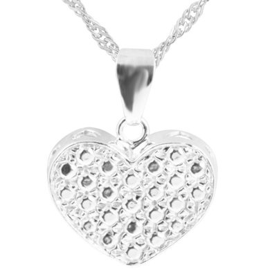 Wisiorek Serce z ażurowymi serduszkami Srebro 925