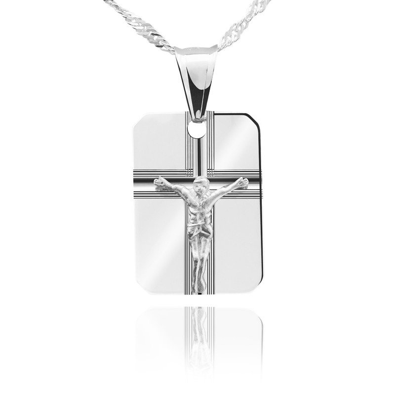 Srebrny medalik z Chrystusem pr. 925 