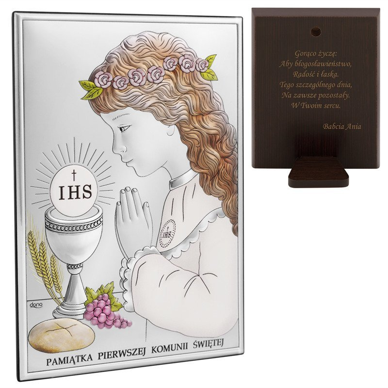 Obrazek srebrny 7x10 dziewczynka